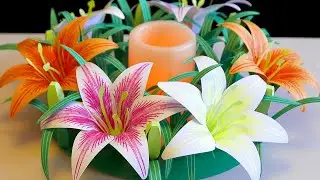 Lily Wreath | 3D svg | SVG Templates | Circuit | FREE 3D SVG | Flower Craft