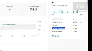 one of my video showing youtube advertising as traffic source in analytics