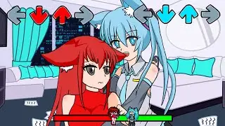 Friday Night Funkin' - Neko Miku - Miku vs Girlfriend - FNF Mod