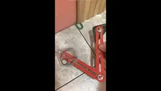✅ Применение трафаретного шаблона под алмазную коронку на плитке.