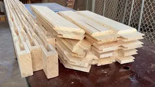 The Remarkable and Hazardous Wood Processing Projects of the Young Man. Huge Woodworking Projects