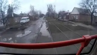 Трамвай 71-407 (№387). город Таганрог