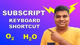 How To Type Subscript On Keyboard - [ Shortcut ]