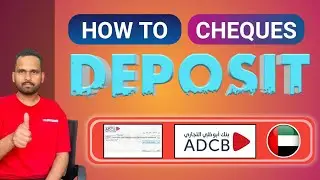 How to deposit cheques ADCB bank through ATM in UAE | how to multiple cheques deposit ADCB bank 🇦🇪