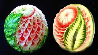 Watermelon Carving to make at Home | Fruit Carving for Beginners #StayHome #WithMe
