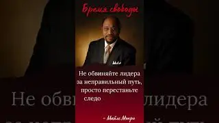 Не обвиняйте лидера за неправильный путь, просто перестаньте следовать за ним. #цитаты