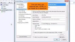 Thunderbird: How to Configure a Signature