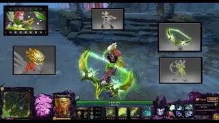 Dota 2 Windranger Mix Set Peregrine Flight/Sylvan Cascade/Gilded Falcon Helm