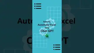 AUTOMATE EXCEL USING CHATGPT