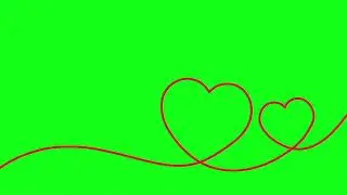 Golden heart effect green screen ♏