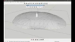 Get an area measurement for the terrain in SketchUp Make 2017