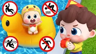 Safety Rules in the Pool | Five Little Ducks | Nursery Rhymes & Kids Songs | BabyBus