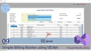 Simple Supermarket Billing | Visual Studio 2022 | VB.Net & SQL Server 2022