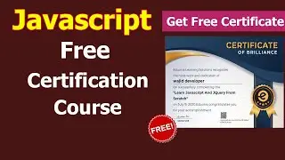 Javascript Free Course With Certificate | Javascript | Free Certification Course For Beginners