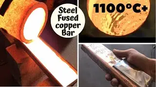 Huge Copper Bar Casting From Scrap Pipes - Pouring Copper - Trash To Treasure