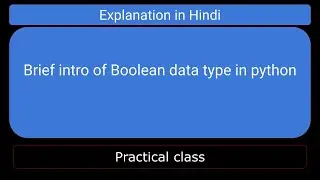 Brief intro of Boolean data type in python