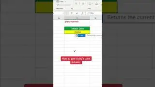 How to get today’s date in Excel using the TODAY function! 