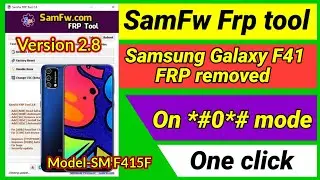 Samsung Galaxy F41(SM F415F) FRP removed by SamFw Frp free tool//Android 7,8,9,10,11,12 supported.