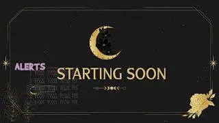 Dark Celestial : Moon | Animated Stream Overlays | Twitch Package | Stinger Transtition for Twitch