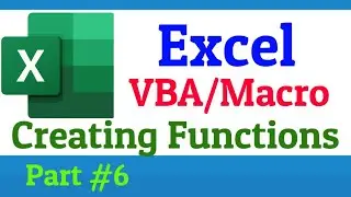 Function In Excel VBA In Hindi | How to Create Custom Functions VBA | Excel VBA - Create Functions
