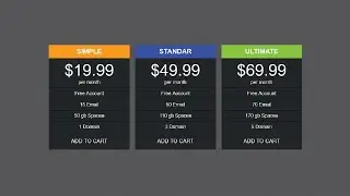 How to make pricing table with html & css | How to design a pricing table with html and css