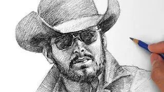 Drawing Rip Wheeler from Yellowstone | Cole Hauser