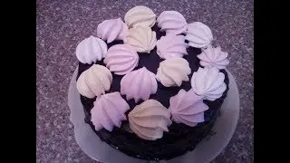 Mirror glaze and cream of condensed milk poshovo. Cake.Recipe.