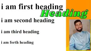 How to write heading in html | pakenger