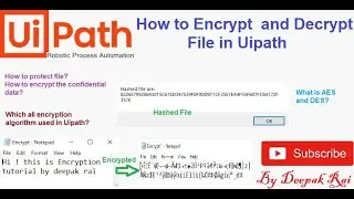 How to Encrypt and Decrypt File in Uipath | RPA Uipath