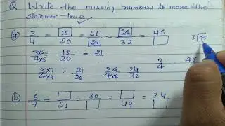 Write the missing numbers to make the statement true