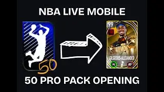 Crazy 50+ pro pack opening | NBA Live Mobile