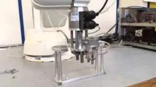R17 tool changer with pneumatic and electric grippers.