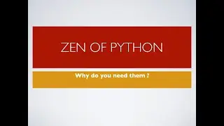Why do u need to know the Zen of python ?