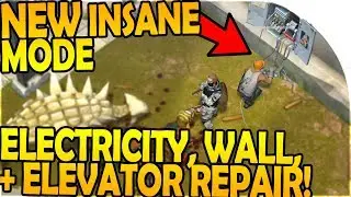 NEW INSANE MODE - ELECTRICITY, ELEVATOR, WALL REPAIR + DEFENSE - Last Day on Earth Jurassic Survival