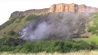 End of a fire on the Crags