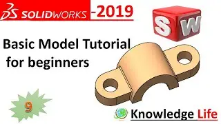 Basic model for beginner solid works 2019 tutorial-9