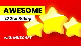 Cool 3D Star Rating SVG Vector Design - INKSCAPE TUTORIAL