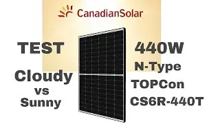 CanadianSolar 440W N-Type TOPCon CS6R 440T - Panou Fotovoltaic | Test productie înnorat versus senin