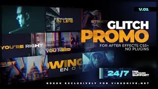 Action Trailer | Glitch Promo Titles After Effects Template
