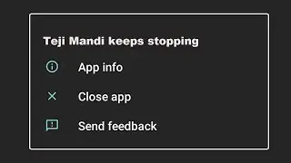 How To Fix Teji Mandi App Keeps Stopping problem Solution in Android Phone