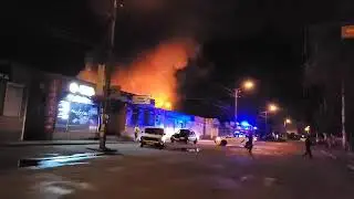Горит рынок на Долгинцево в Кривом Роге 19 06 20
