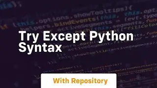 try except python syntax