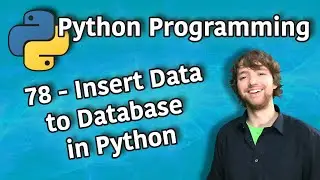 Python Programming 78 - Insert Data to Database in Python