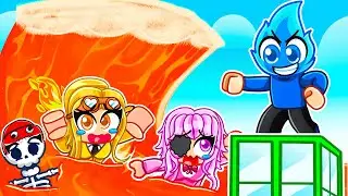 ESCAPE THE LAVA TSUNAMI With FANGIRLS in Roblox!