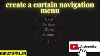 How to create a curtain navigation menu | Responsive Full Screen 