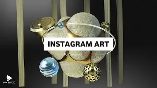 Instagram ART 4d Cinema WITH Octane ..Tutorial