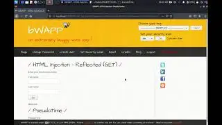 bWAPP HTML Injection Reflected GET Low level