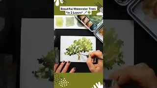 Easy Watercolor Trees Tutorial
