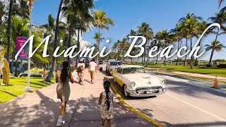 [4K] 🇺🇸 Miami Beach Walking Tour 2024, Ocean Dr, Collins Ave & More! #miami #beach #florida
