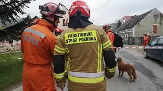 Wybuch w domu w Ożarach